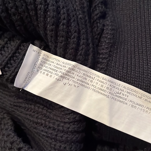 Mango Navy Knit Cardigan Sweater - Picture 9 of 12